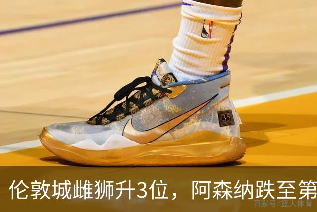 伦敦城雌狮升3位，阿森纳跌至第5陷泥潭